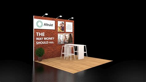 10x10 banner display with metal brackets|10x10 trade show booth display.